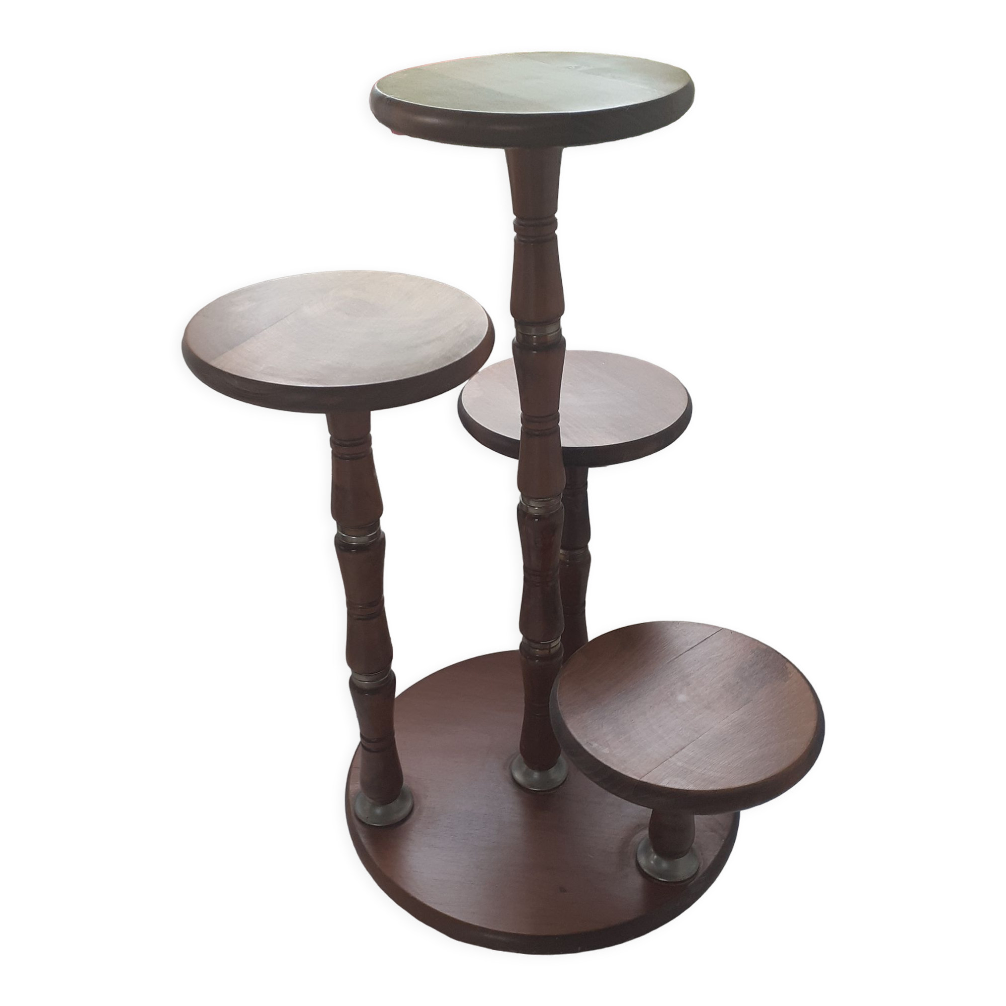 Solid wood plant holder