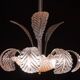 Pink Art Decò Barovier e Toso Chandelier, Murano Glass, 1950s