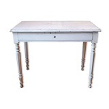 Bureau gris clair patiné