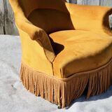 Velvet armchair, 20th century