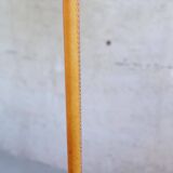 Modern mid-century brass and leather floor lamp Atelje Lyktan, Sweden