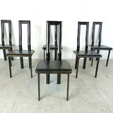 Italian Model Regia Dining Chairs by Antonello Mosca for Ycami, 1980s, Set of 6