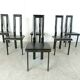 Italian Model Regia Dining Chairs by Antonello Mosca for Ycami, 1980s, Set of 6