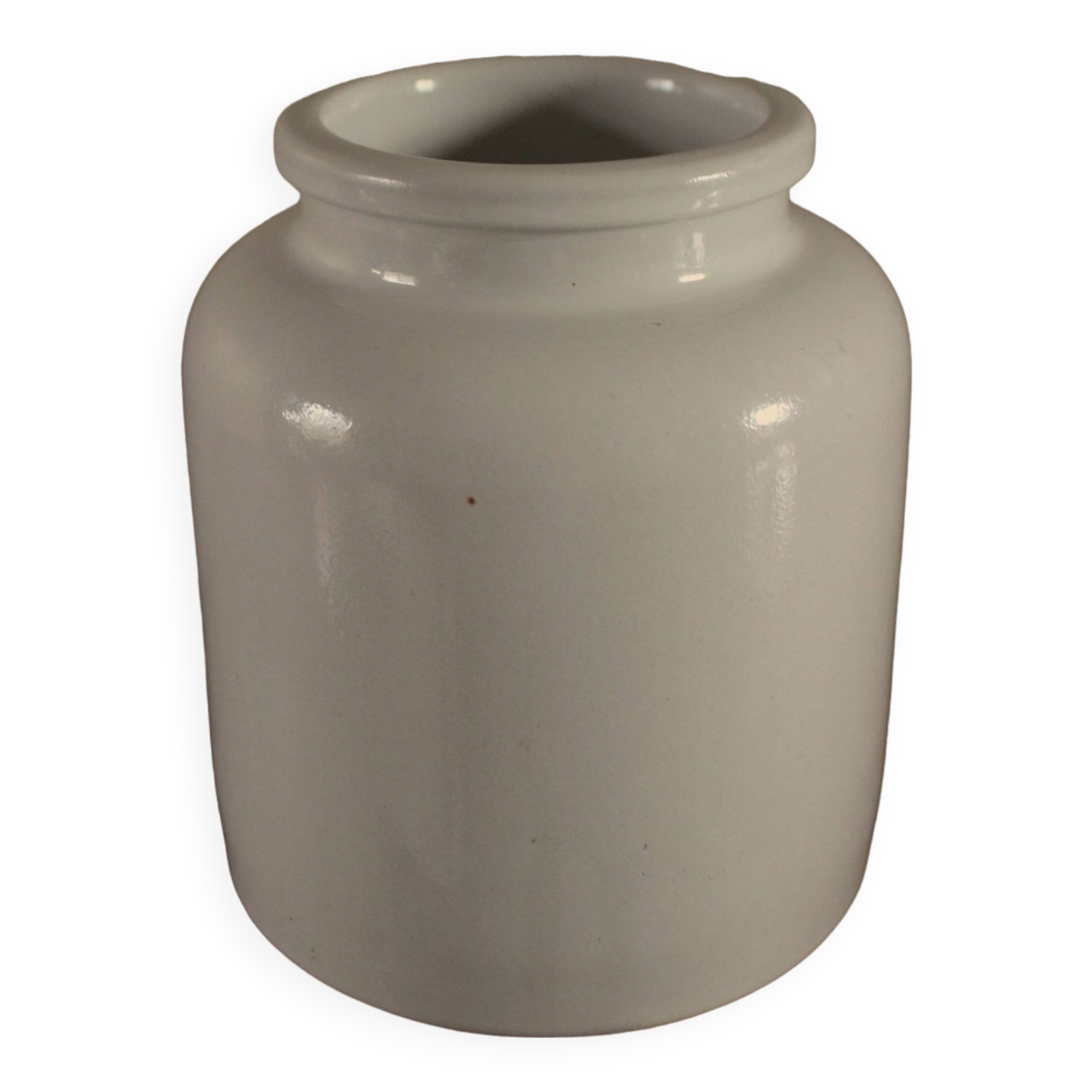 Vintage mustard pot in glazed stoneware