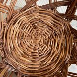 Round wicker basket