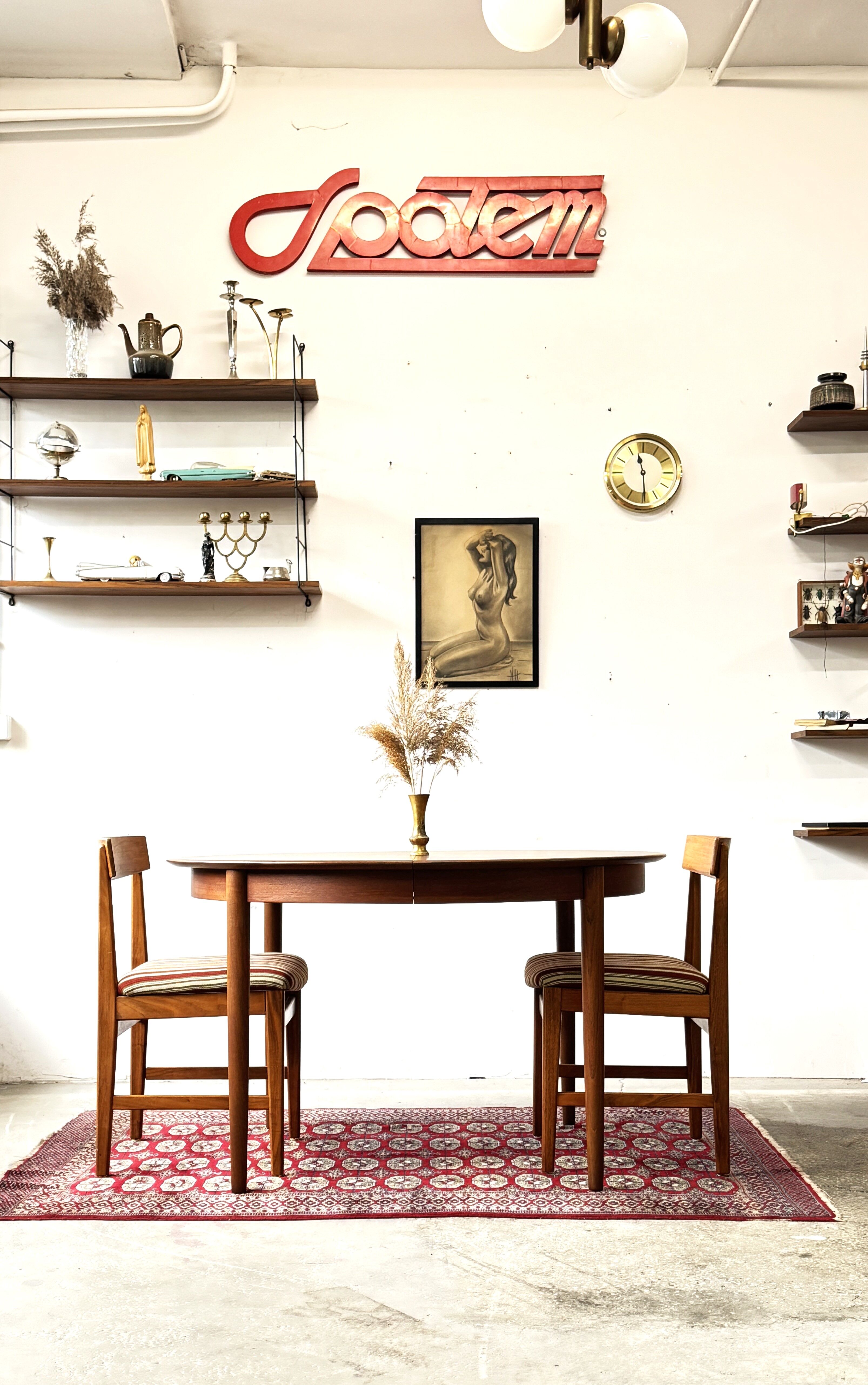 Extendable Teak Table, Denmark 1960s/1970s, Mid-Century, Vintage