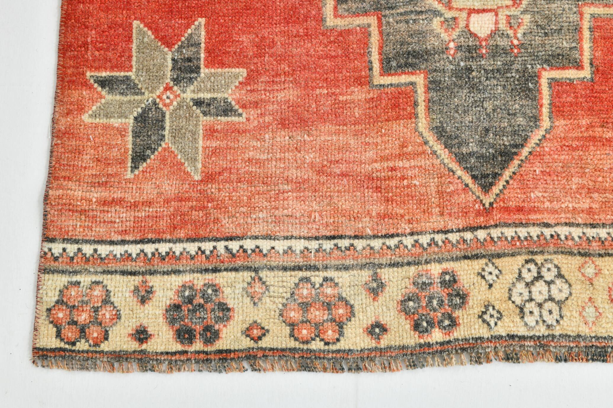 3x12 Turkish Vintage Runner, Boho Hallway Rug, 83x350 Cm