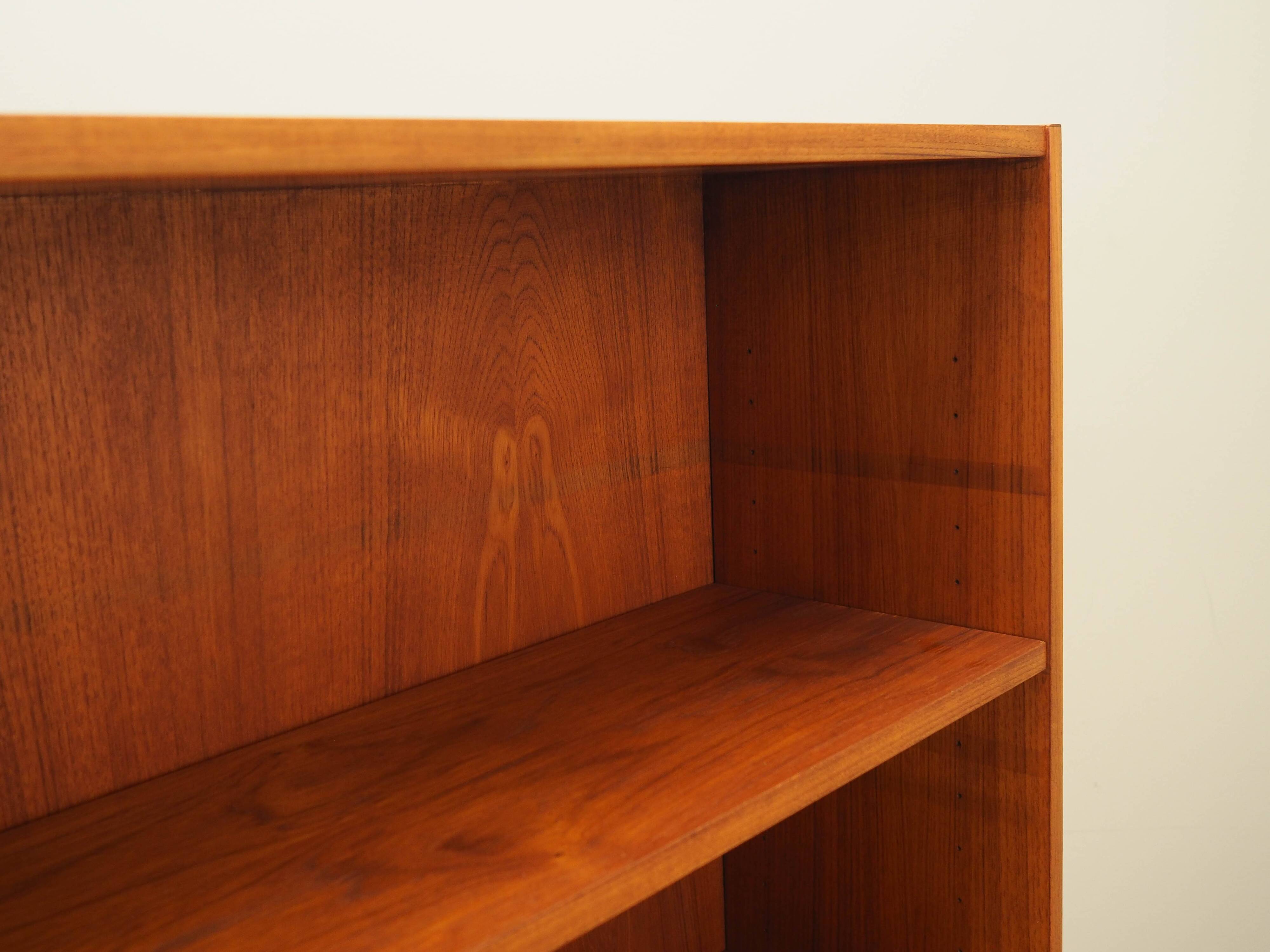 Teak bookcase, Danish design, 1970s, manufactured in Denmark