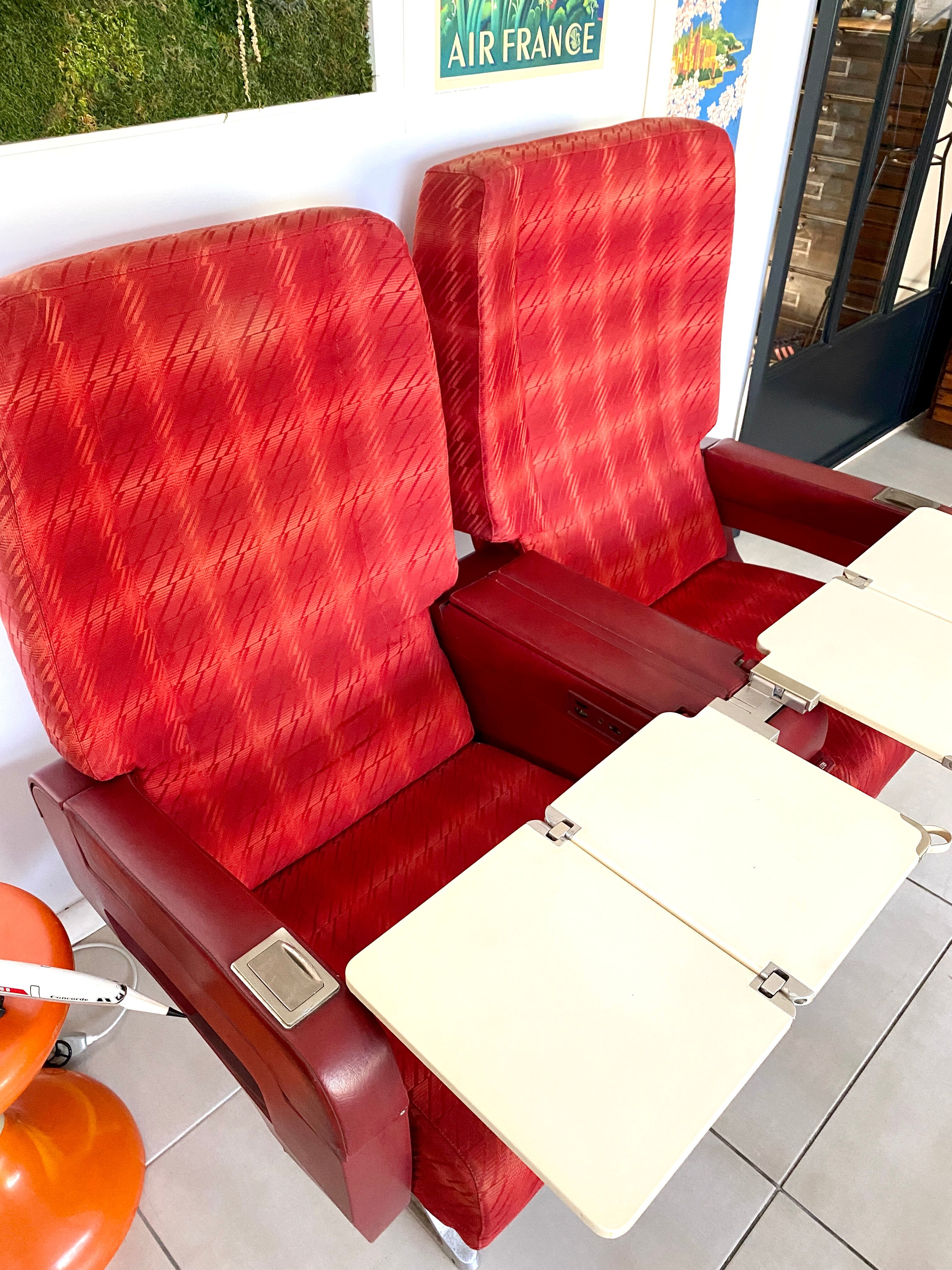 Vintage Air France aircraft chairs