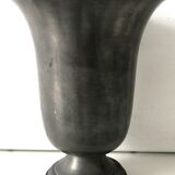 Stamped grey pewter antique vase