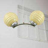 Lustre à sphère jaune Art Déco Italien