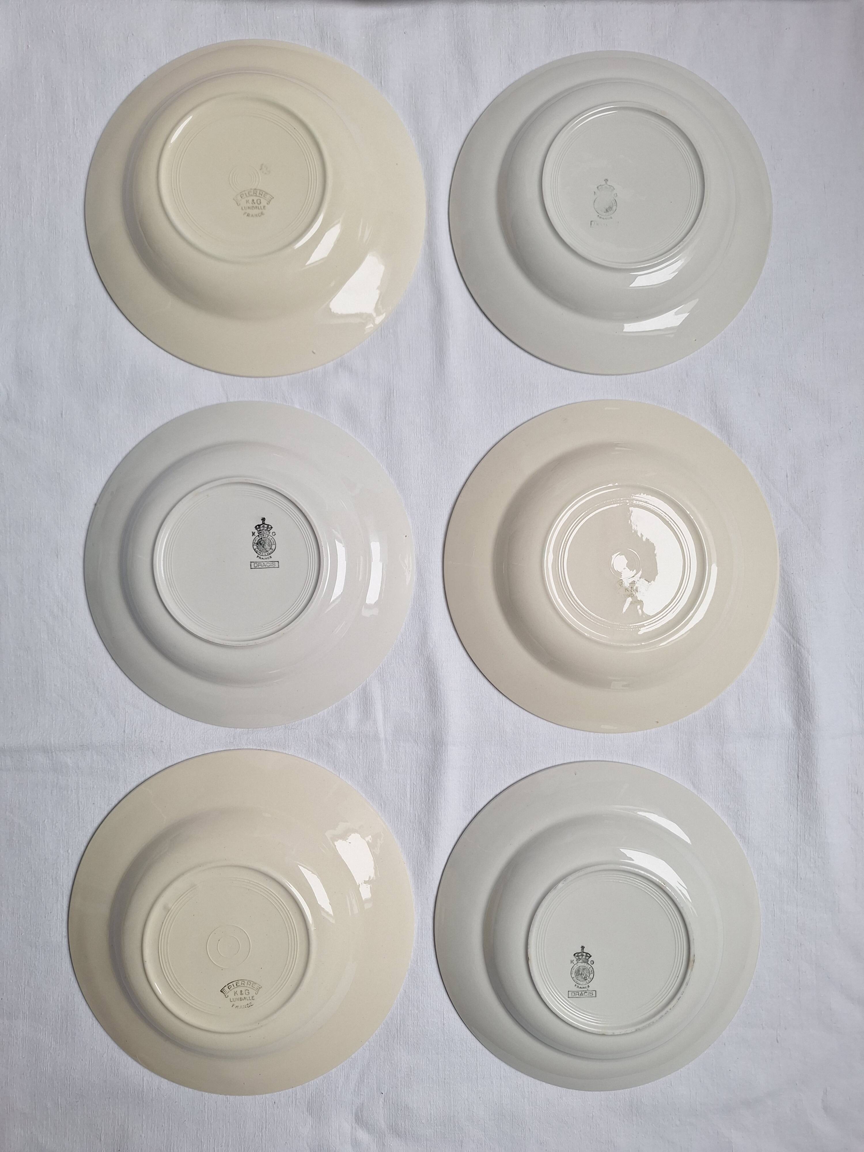 Lunéville soup plates 1910-1950