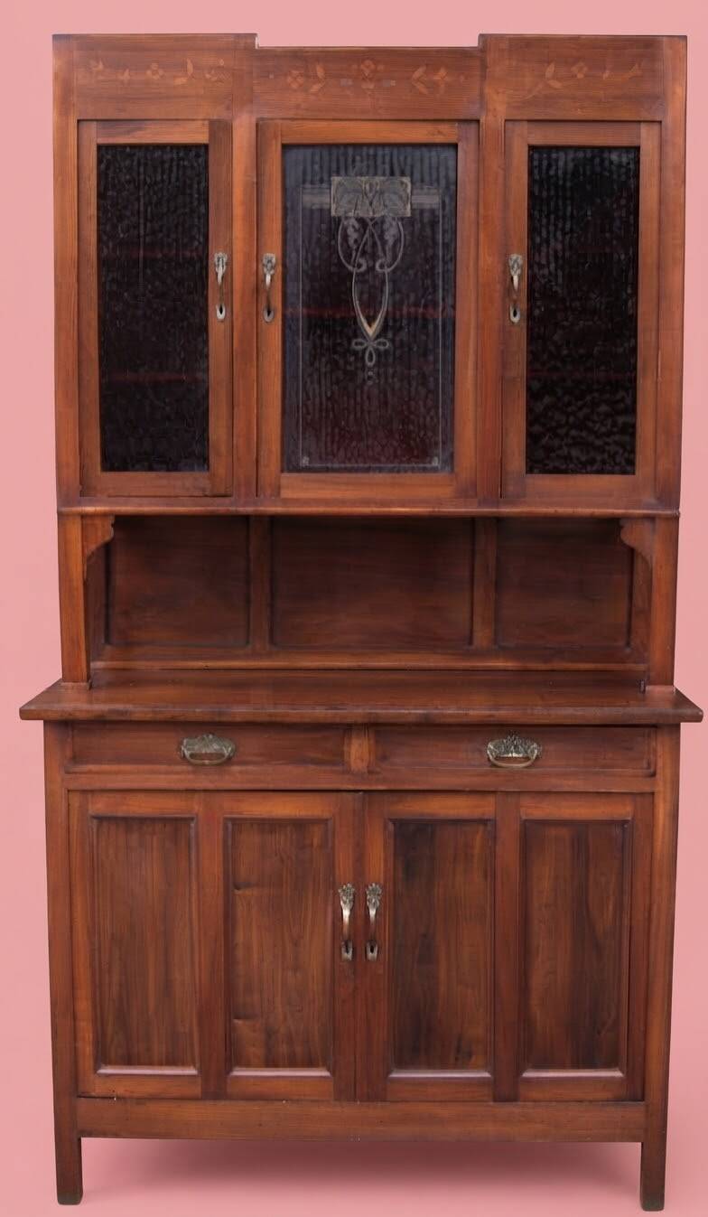 Large Art Nouveau walnut buffet