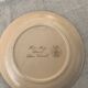 6 beige stoneware plates white flower patterns vintage wolf mill