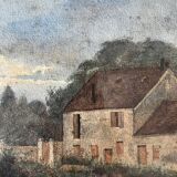Old 19th century watercolor signed and dated
