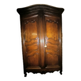 Louis XV period wardrobe in solid walnut