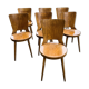 Set of 7 baumann bistro chairs model dove 50s