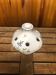 Old moustiers flower stick vase vintage painted white ceramic