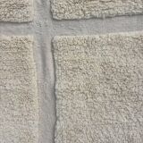 White wool rug size 200cmx200cm 6.5ftx6.5ft (Moroccan handmade)