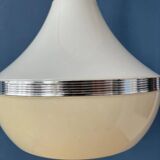 Vintage beige plexiglass space age pendant light