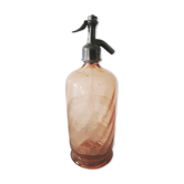 Old pink glass siphon by Georges David Vire