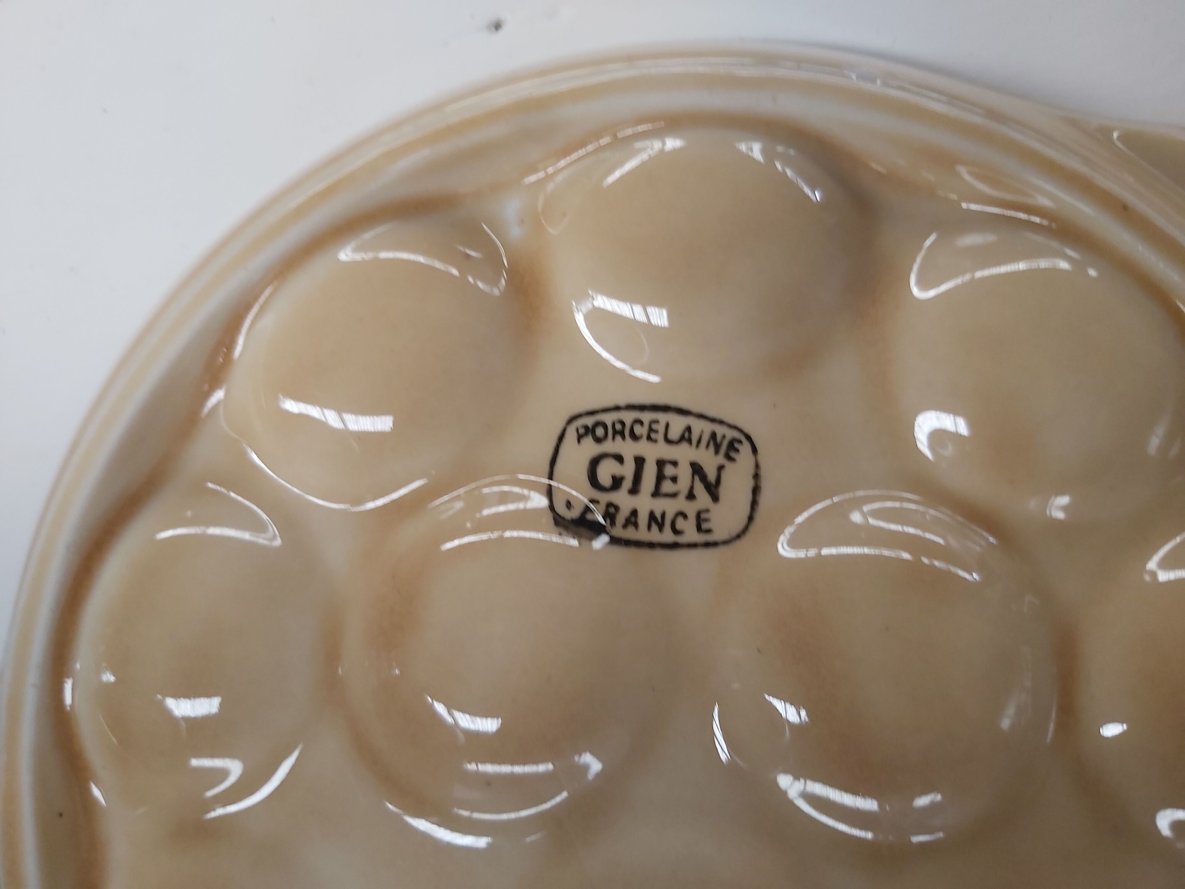 5 snail plates in Gien porcelain