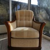 Pair of signed Jacques Leleu armchairs