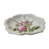 porcelain dish of Paris decorated with pink flowers, hollow plate or salad bowl