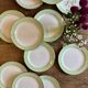 Set of 12 mint and gold dessert plates - L'amandinoise