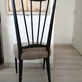 Lot 2 chaises bois tissu