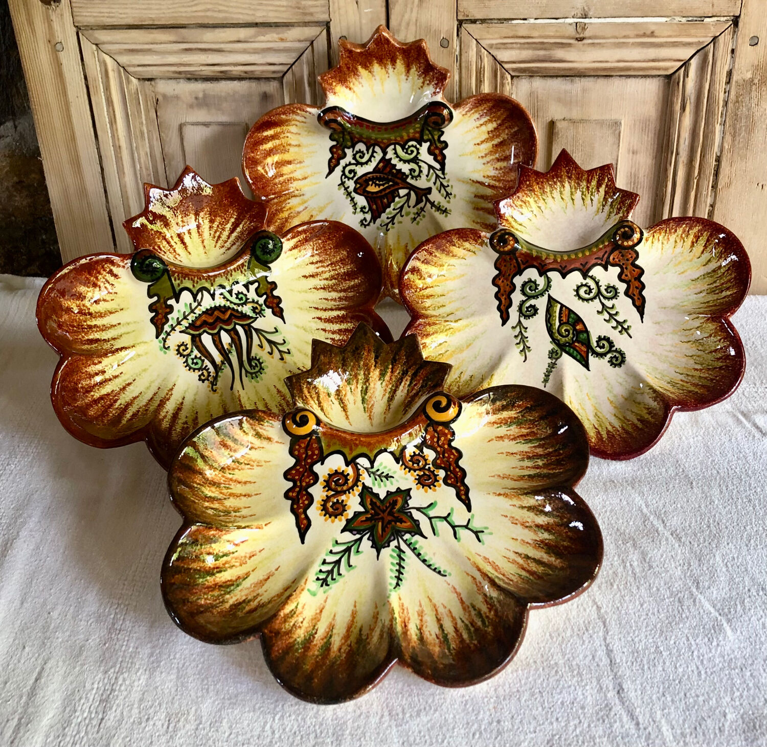 4 plates of oysters barbotine Paul Fouillen Quimper