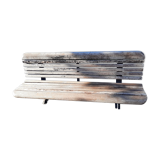 Public bench in wooden slat and cast iron