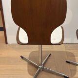 Lot of 4 vintage swivel chairs in the style of Arne Jacobsen, Scandinavian.