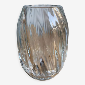 Vase rond en verre fond épais