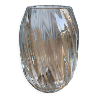 Round glass vase thick bottom