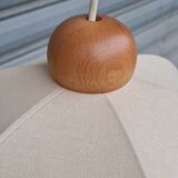 Cotton and wood pendant light