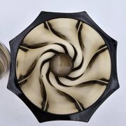 Paire de vases en verre fumé 50's