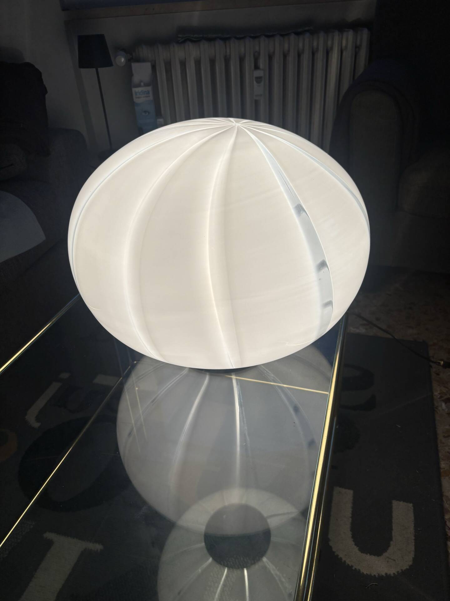 Vintage table lamp in blown glass – Organic design