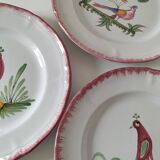 Set of 3 vintage Sainte-Radegonde earthenware plates