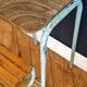 Tabouret escabeau vintage en bois et acier