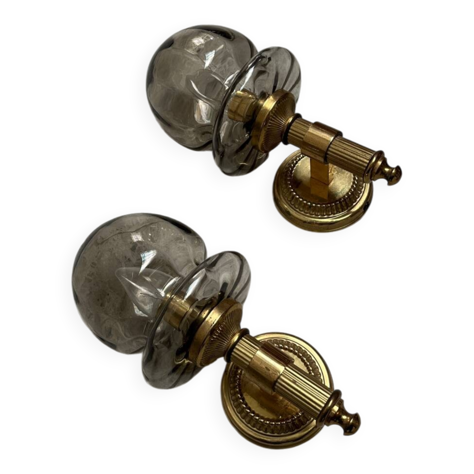 Pair of brass wall lights