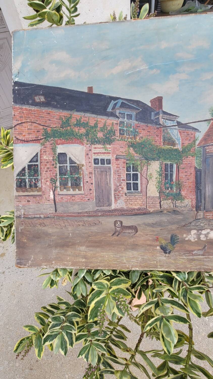 Countryside canvas painting