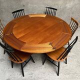 Scandinavian flip flap lotus table by drylund in teak 1960