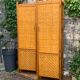 Bamboo cabinet woven and modular pine vintage 1960