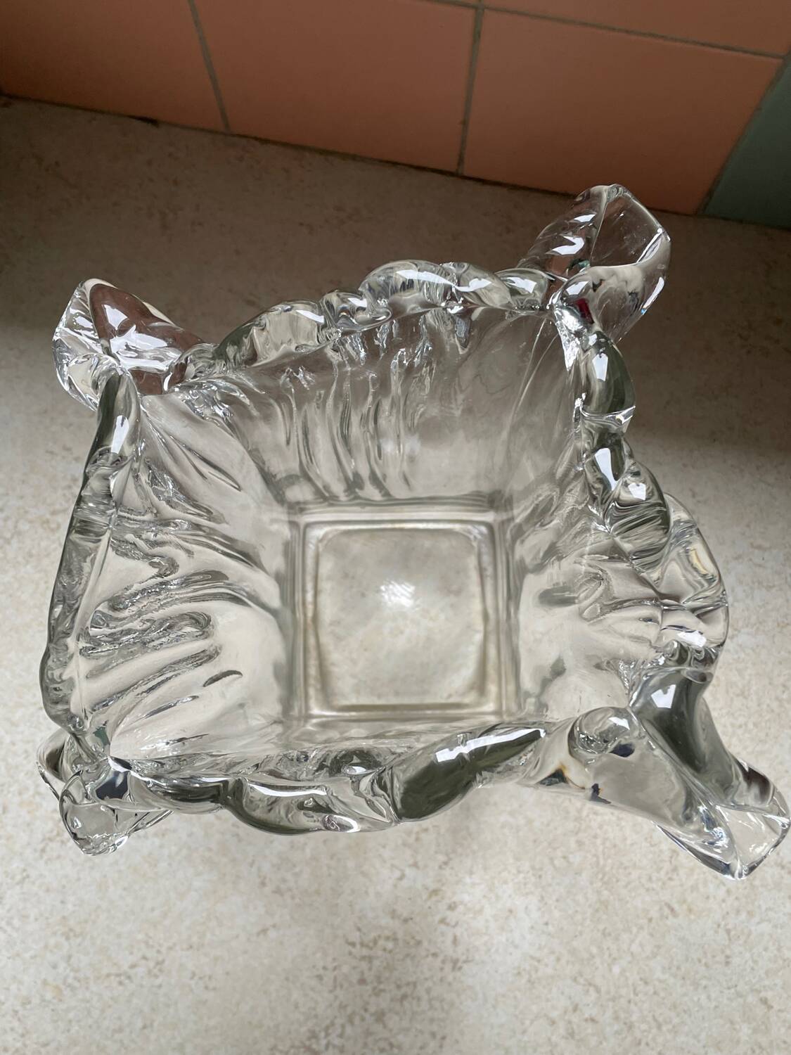 Molded glass vase