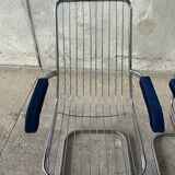 Pair of vintage chrome chairs from the 1970s