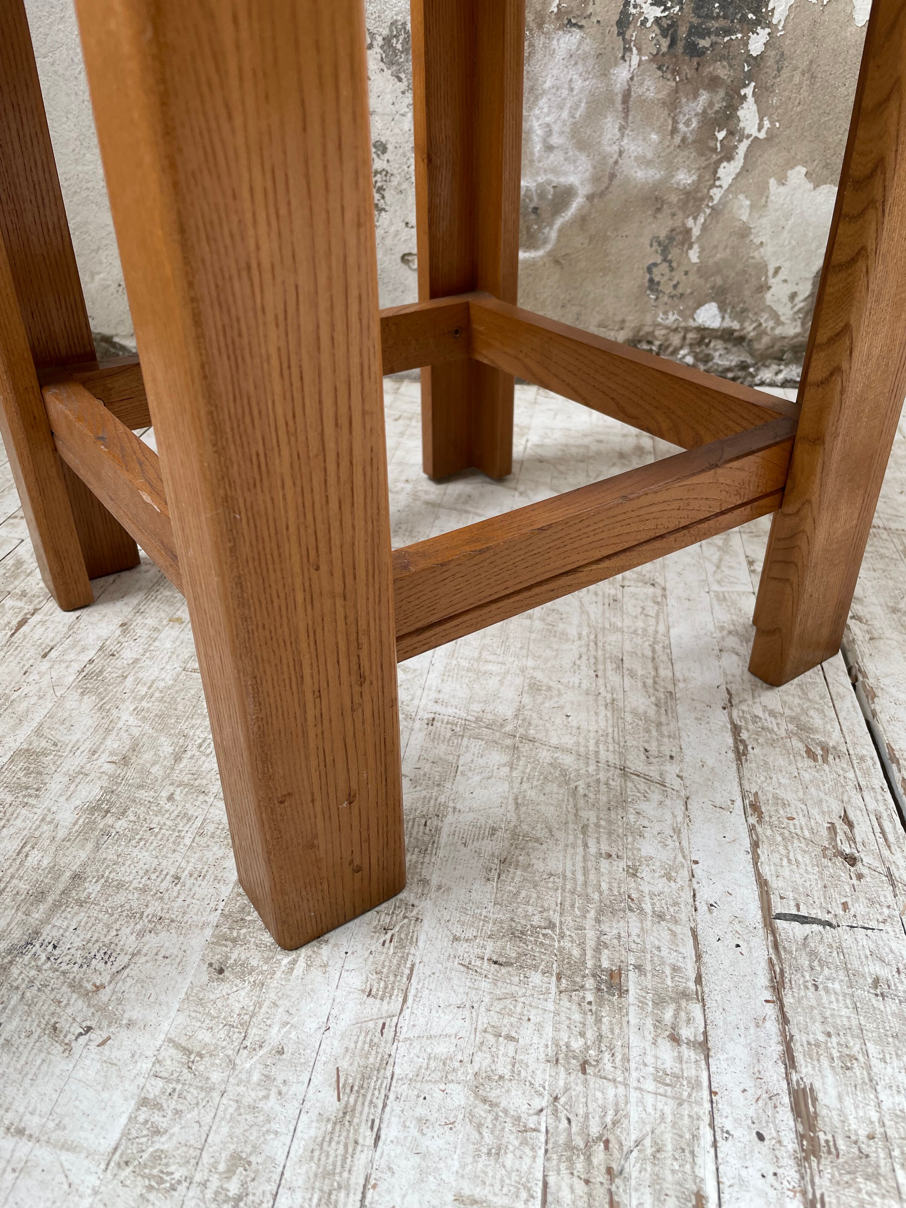 Solid elm stool Maison Regain