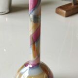 Vase ball glass of blown Art, Murano, ribbon strips