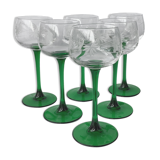 French Roemer Alsace glasses chiseled Luminarc