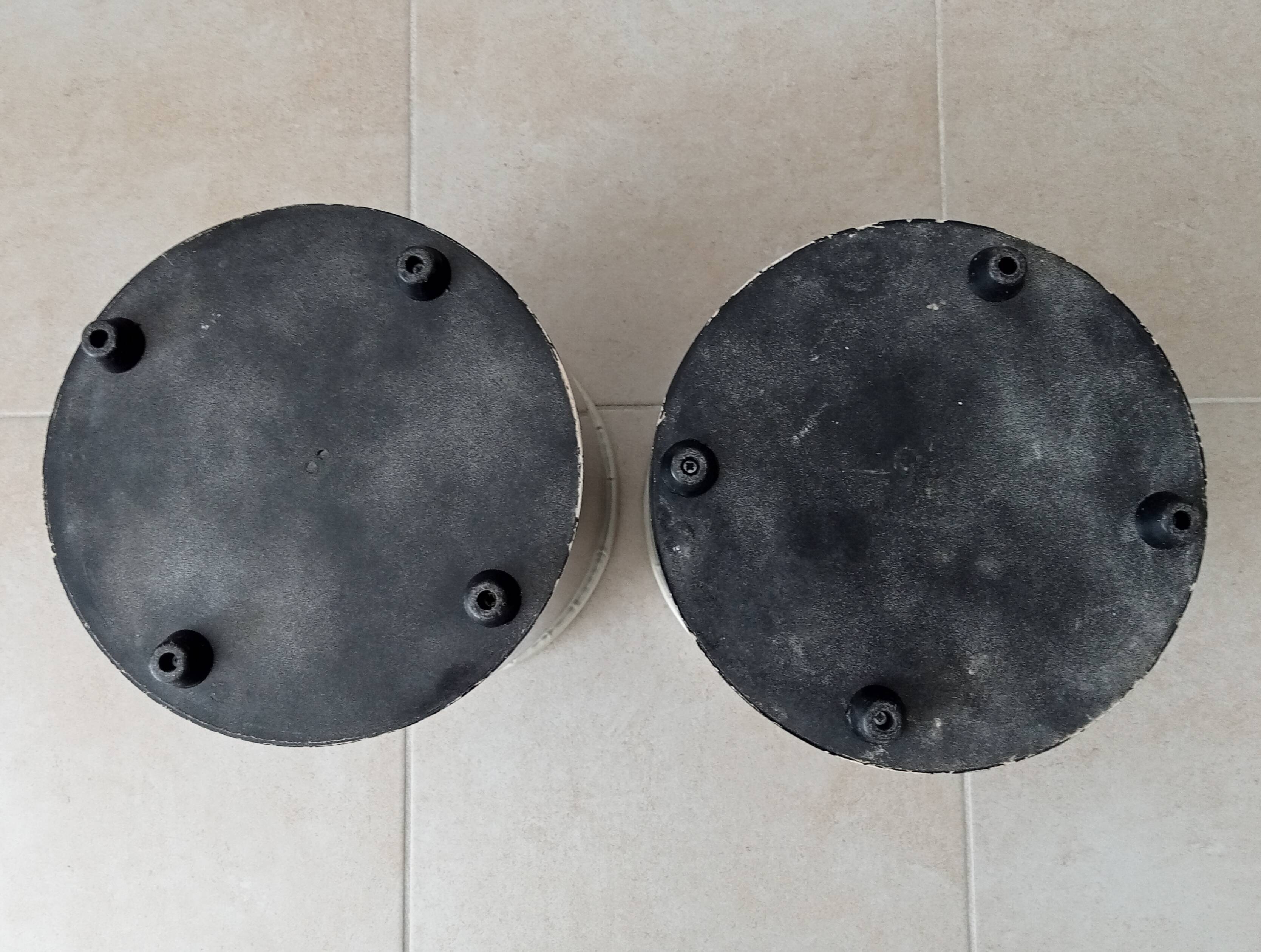 Pair of vintage pouf 60/70s